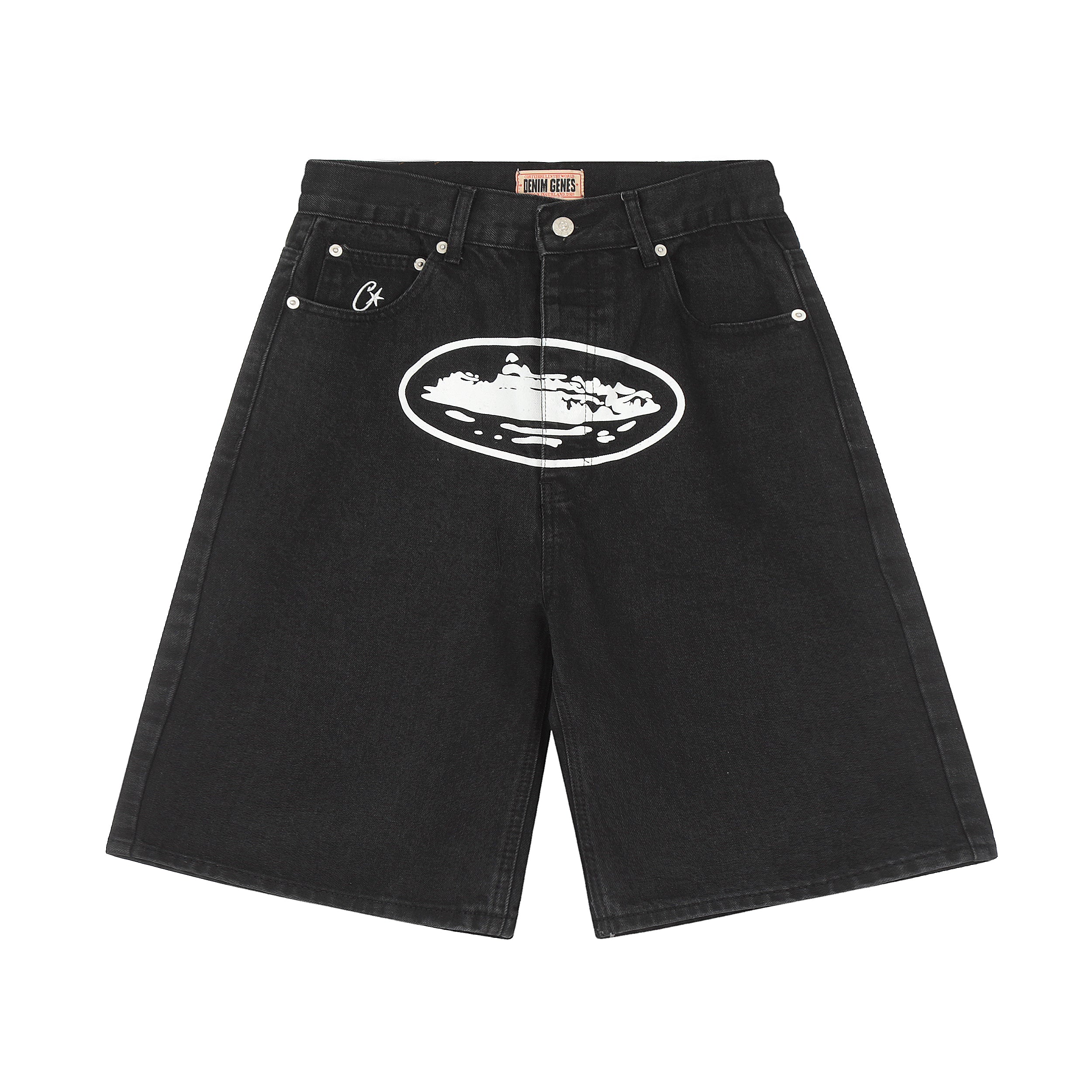 Corteiz Denim Shorts - Black