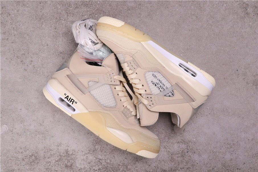 Off - White x Air Jordan 4 Retro SP - Sail