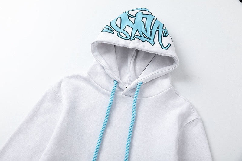 Syna World hoodie - לבן/תכלת