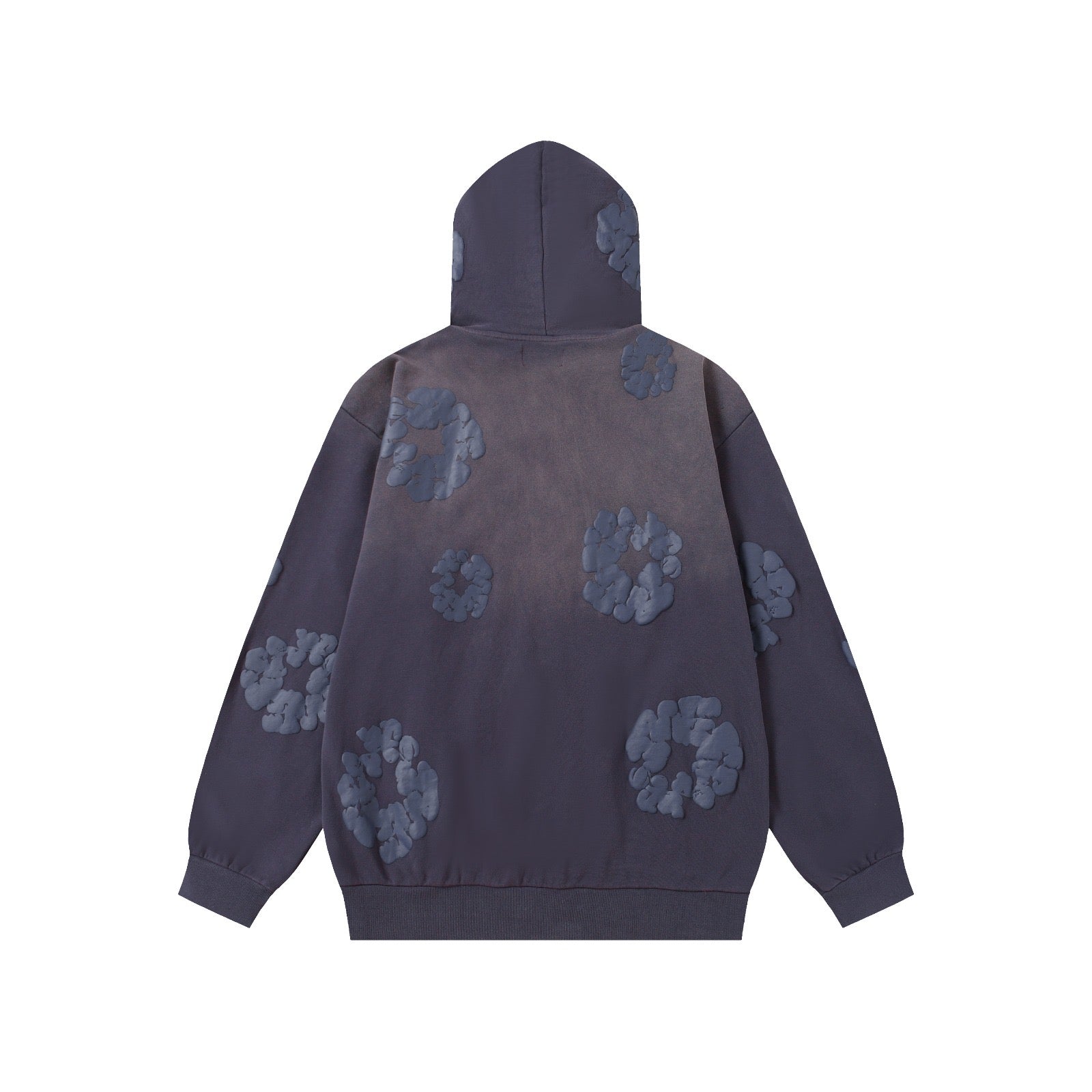 Denim trs faded hoodie - כחול