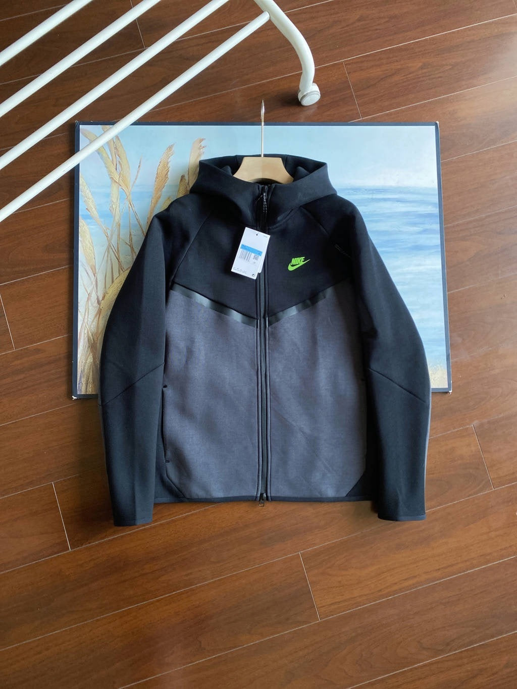 שחור/אפור - Nike tech Hoodie