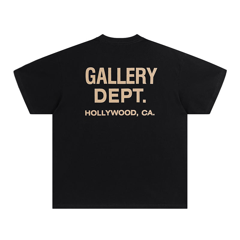 Gallery Dept Hollywood T Shirt - Black / Beige