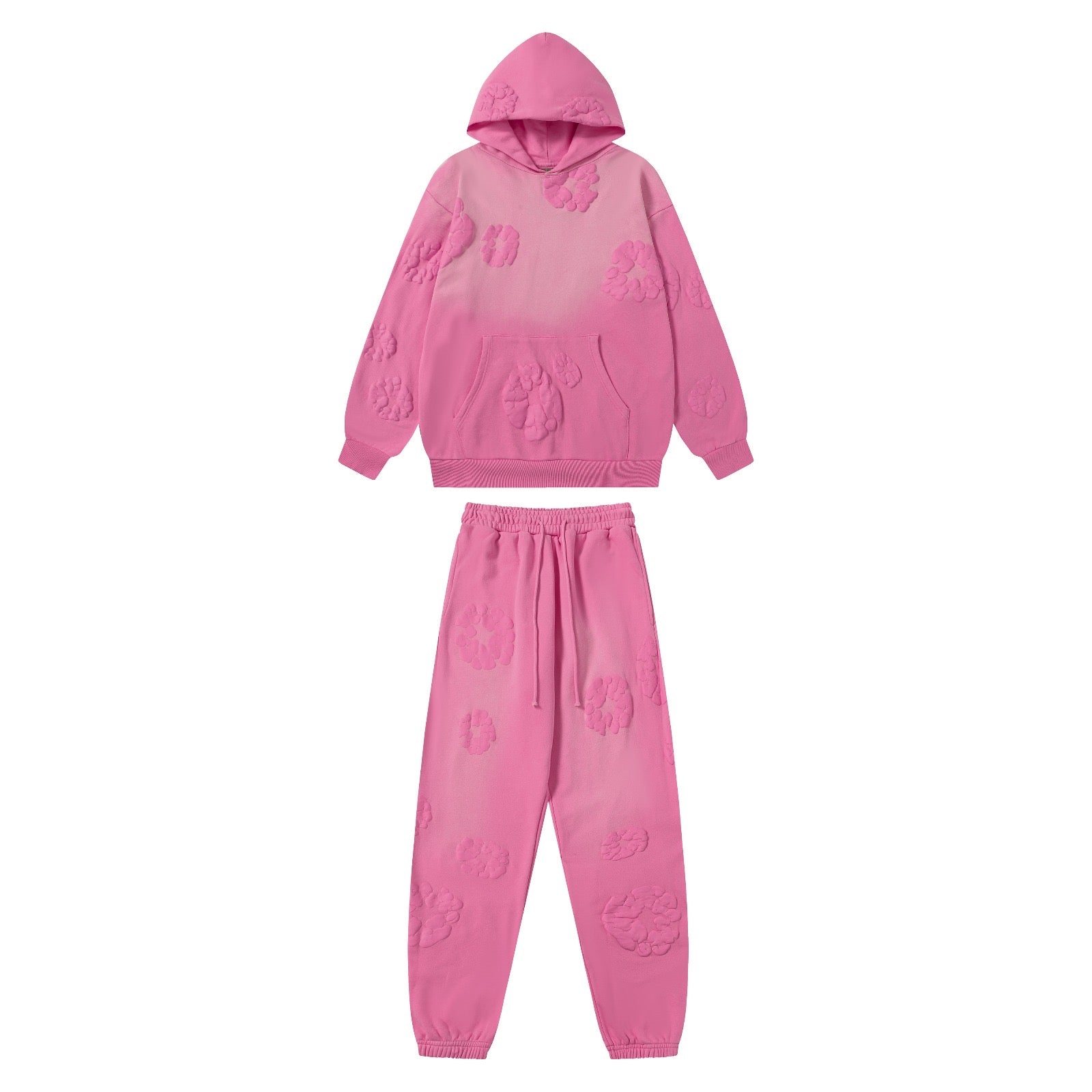 Denim trs faded Tracksuit - וורוד