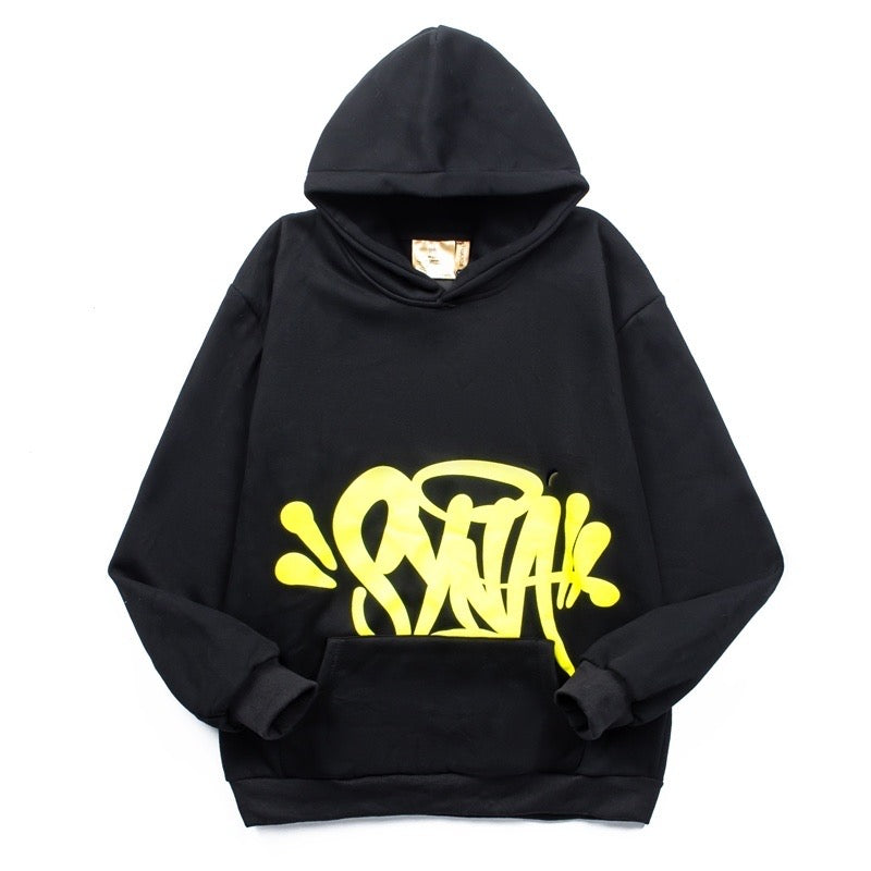 Syna World hoodie - שחור צהוב