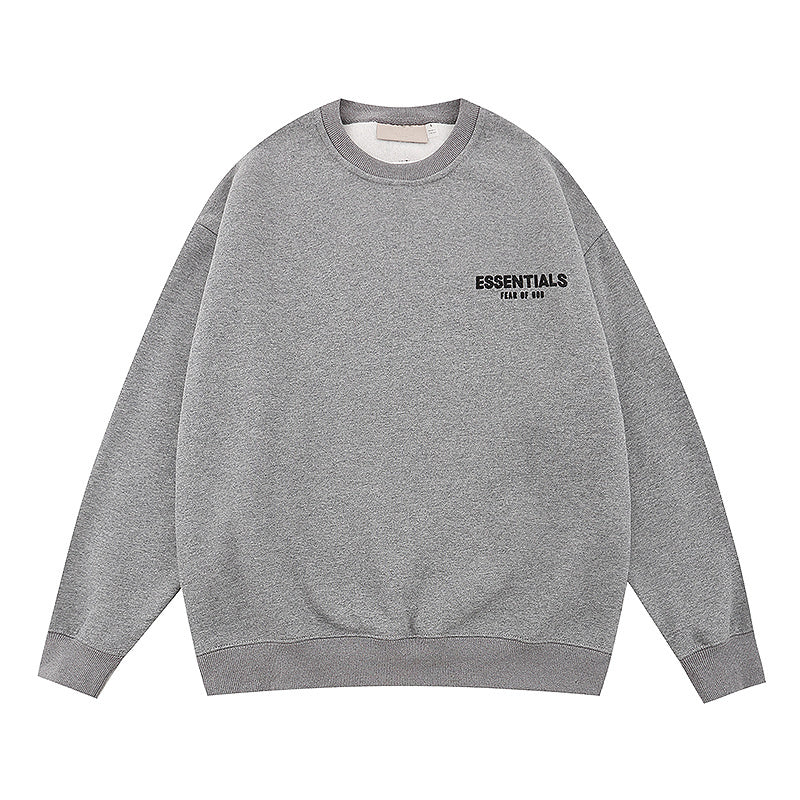 אפור עכבר - Essentials classic sweater