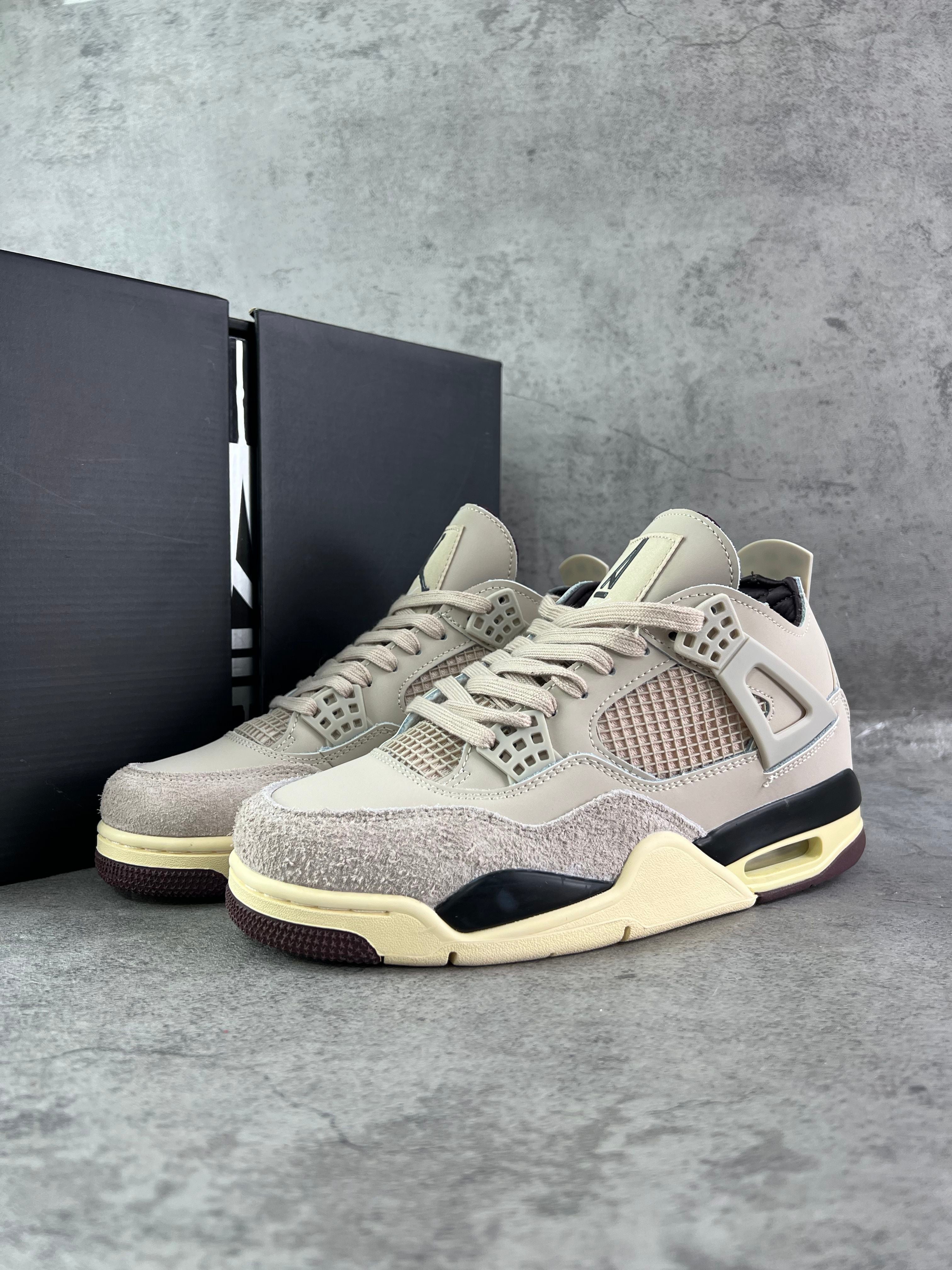 Air Jordan 4 X Maniére - Fossil Stone