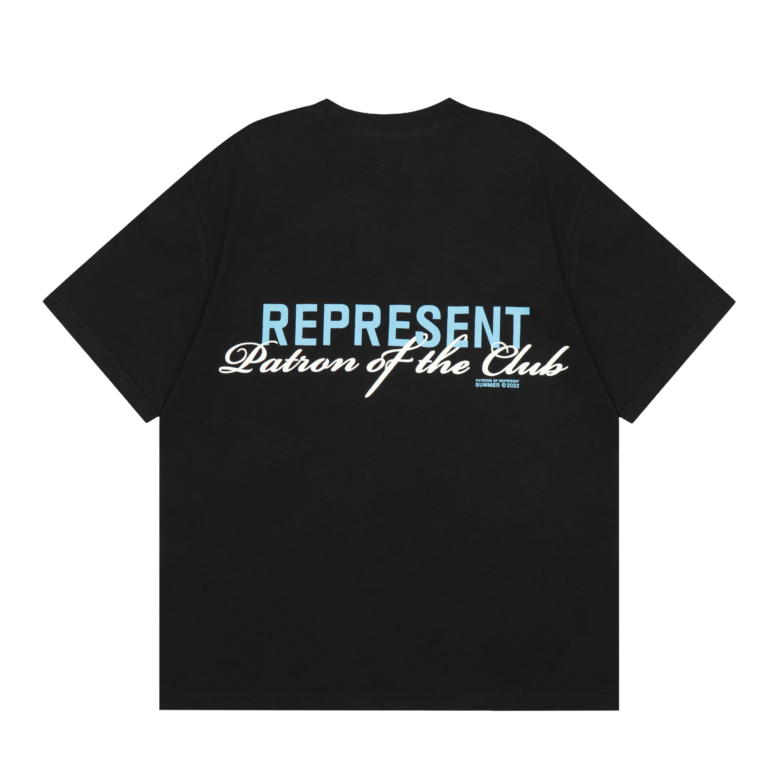 Represent Patron T Shirt - Black\Blue