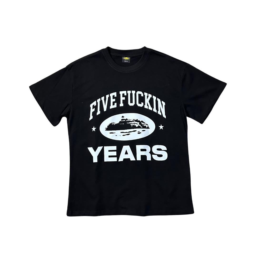 Corteiz "Five Fuckin Years" Tee - Black
