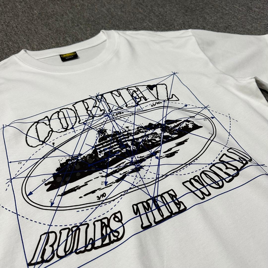 Corteiz "Blueprint Rules The World" Tee