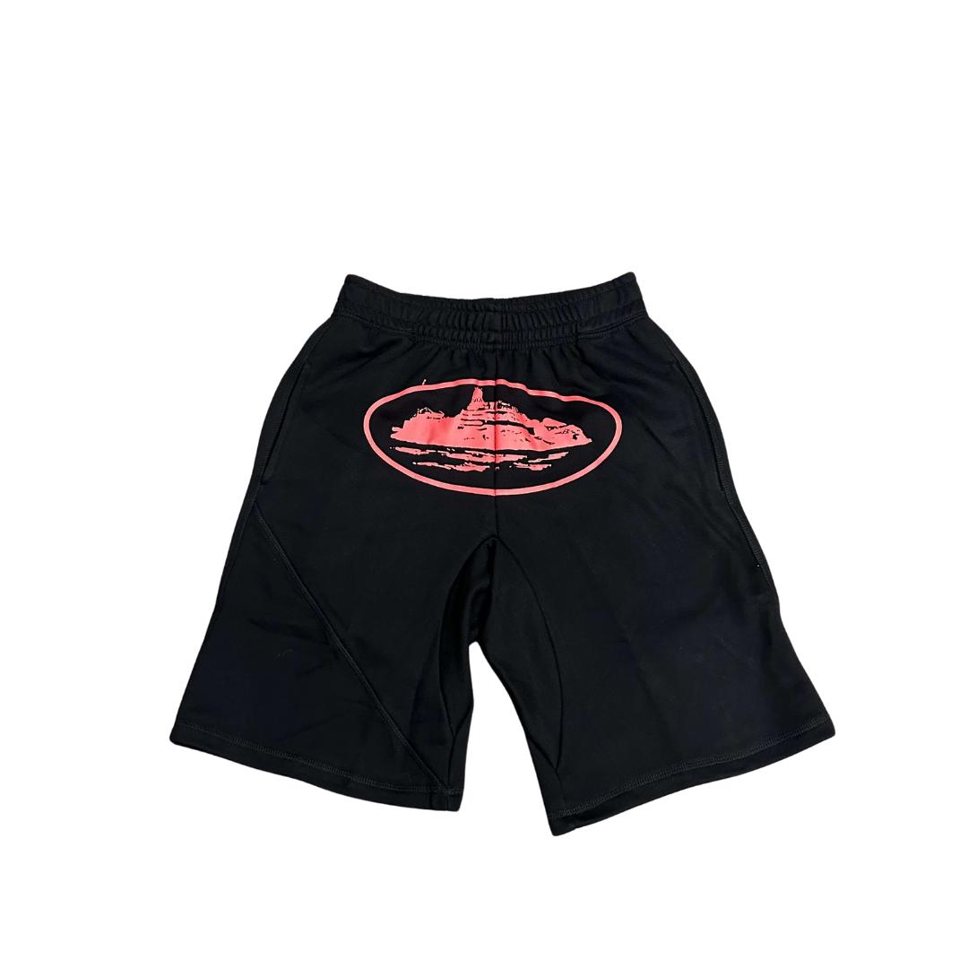 Corteiz Alcatraz Logo Shorts - Black \ Pink