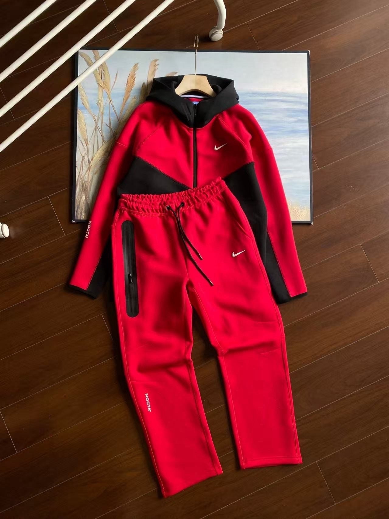 אדום/שחור - Nike Tech Tracksuit