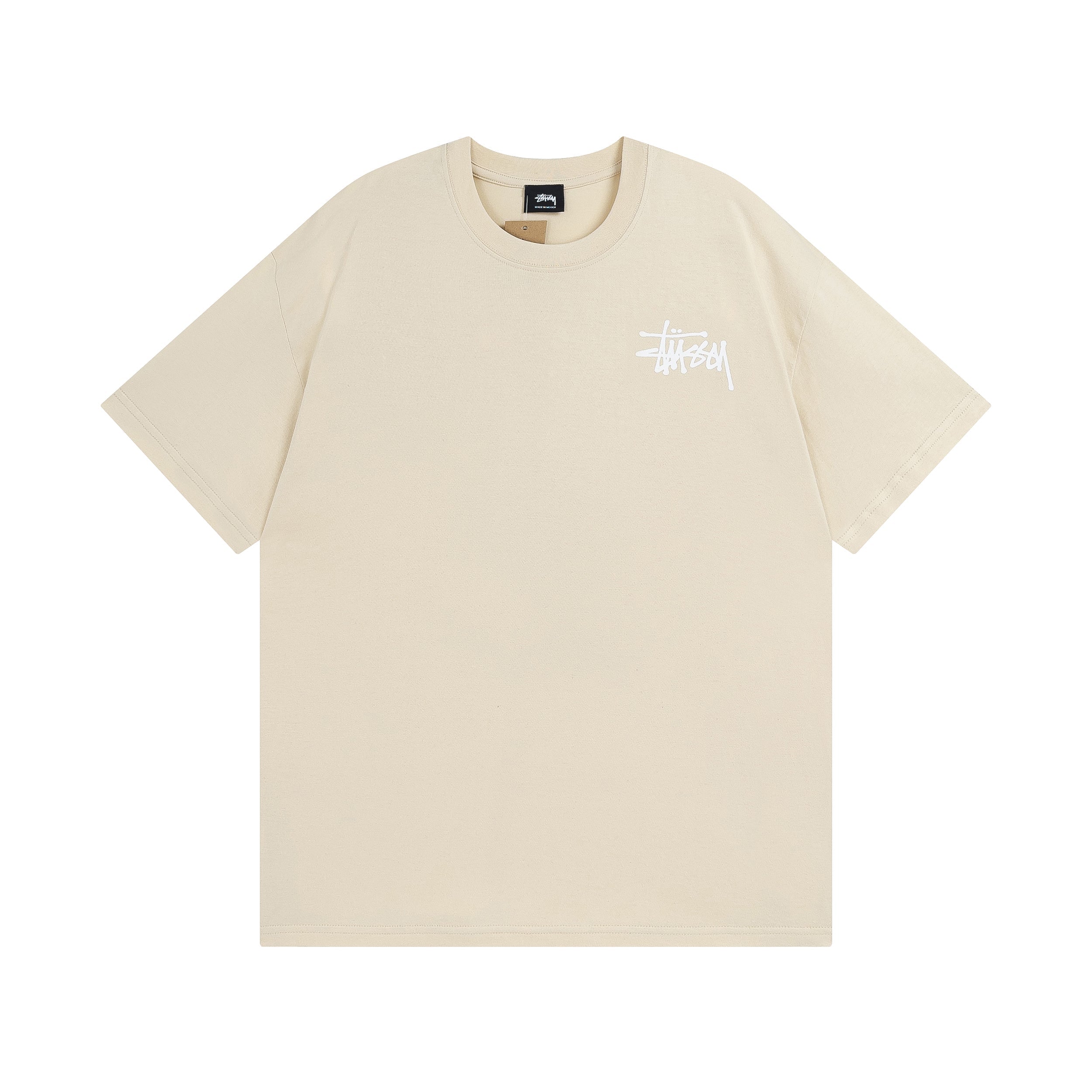 Stüssy classic logo Tee cream\white