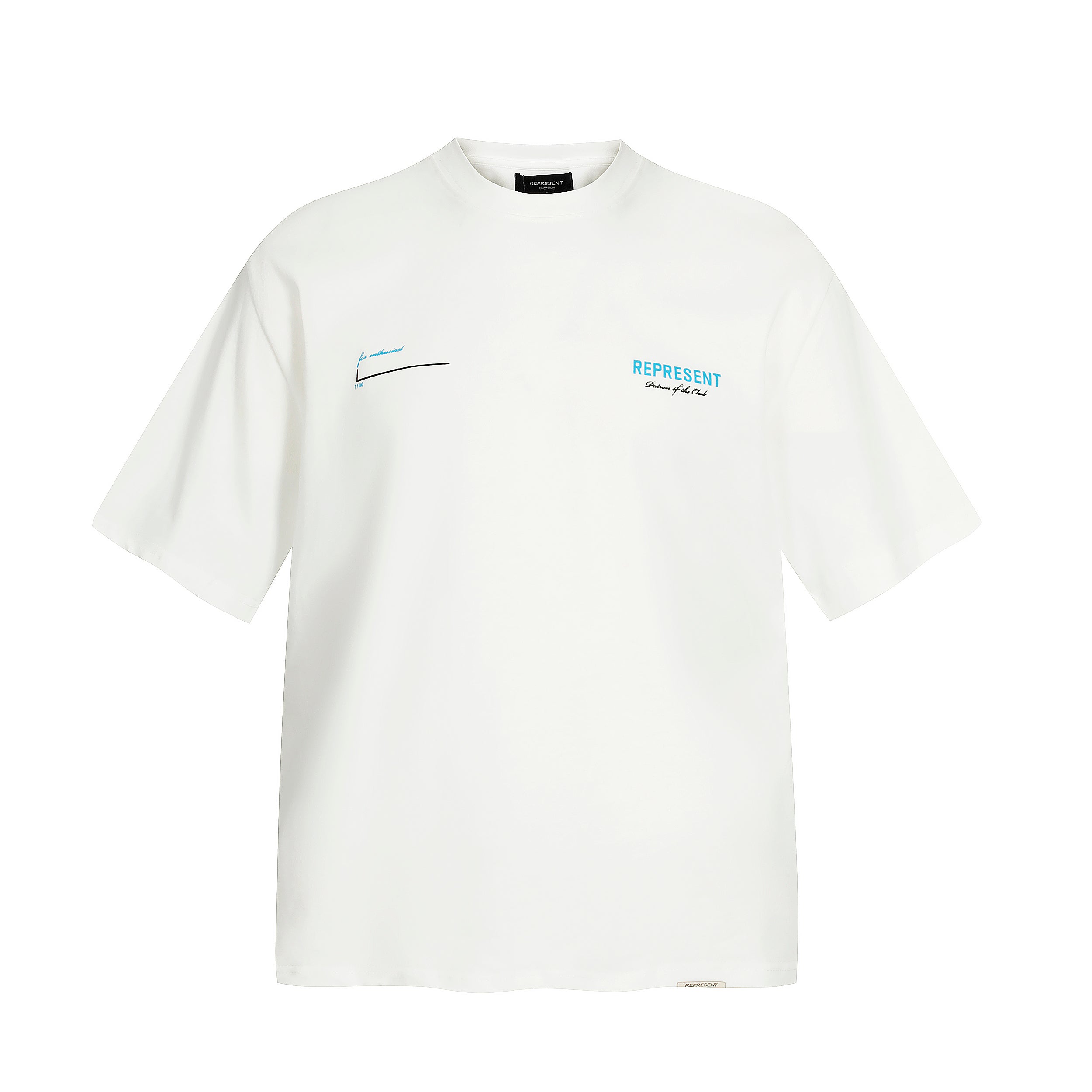 Represent Patron T Shirt - White/Blue