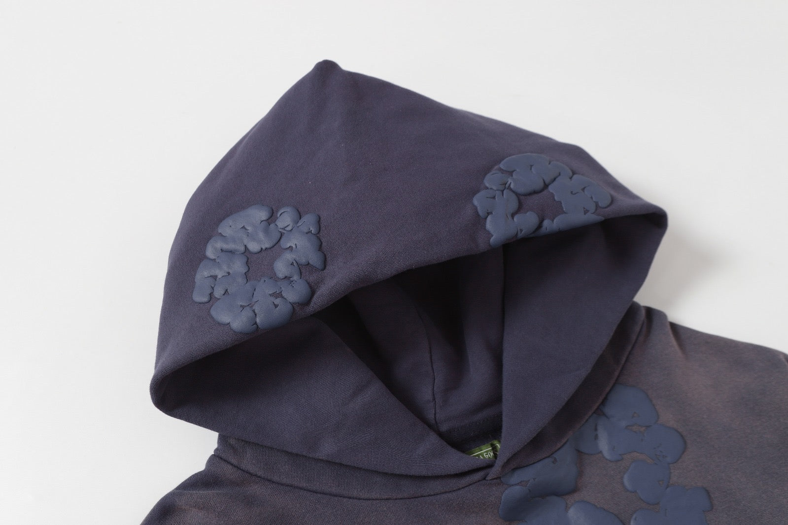 Denim trs faded hoodie - כחול