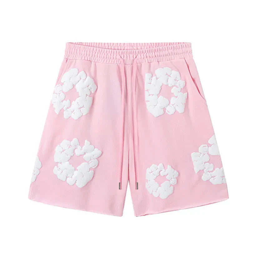 Denim Trs Shorts pink