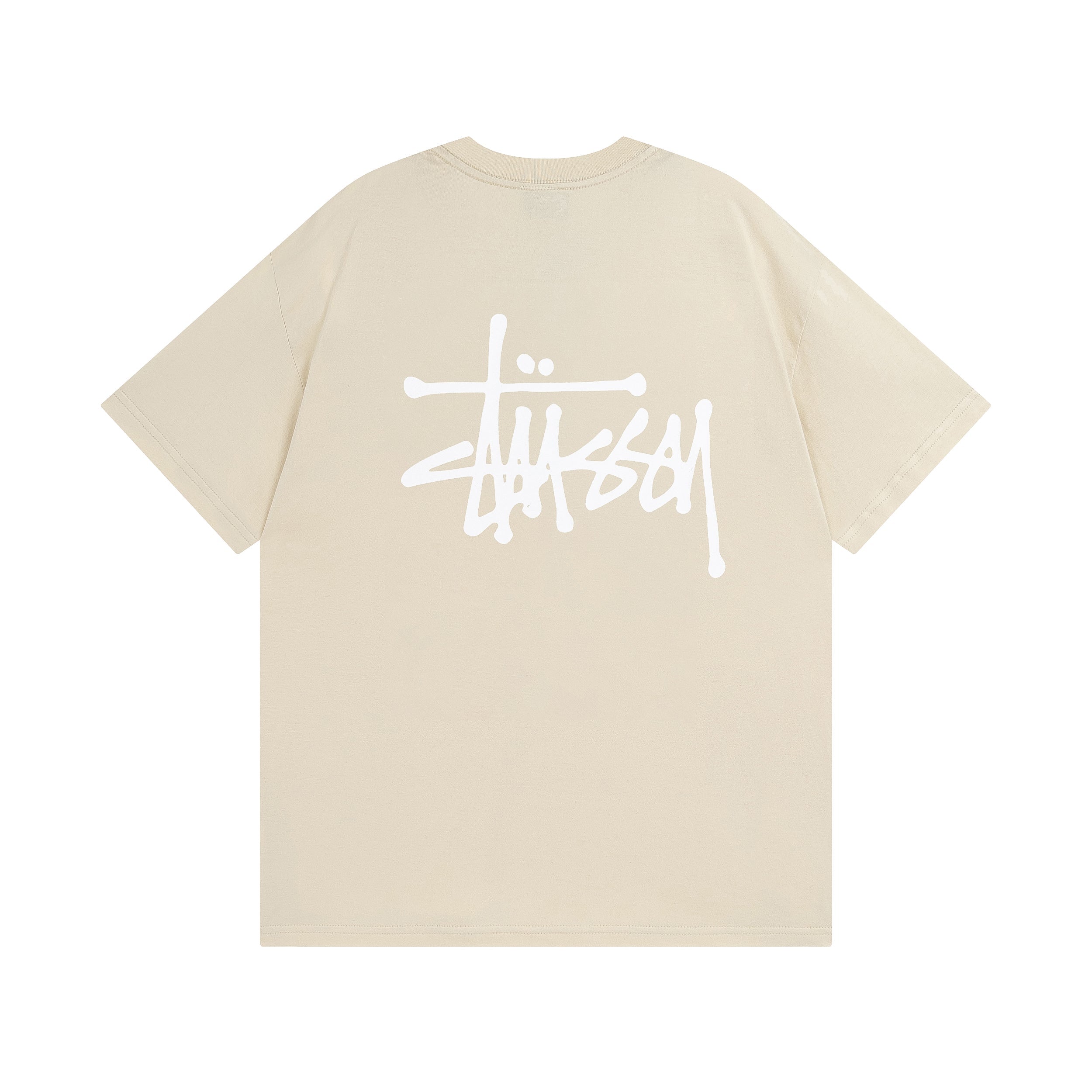 Stüssy classic logo Tee cream\white