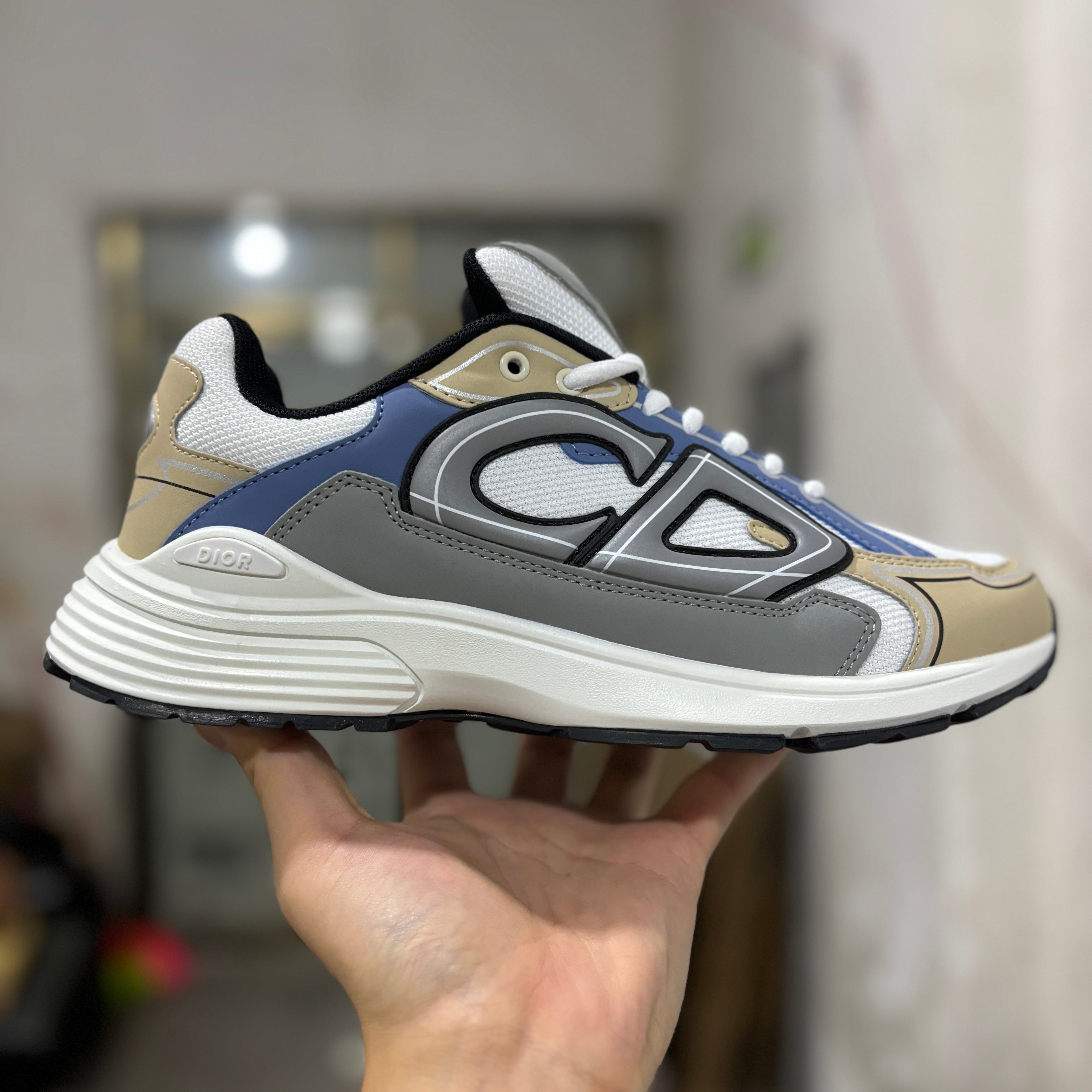 Dior B30 Sneaker - Beige/Blue