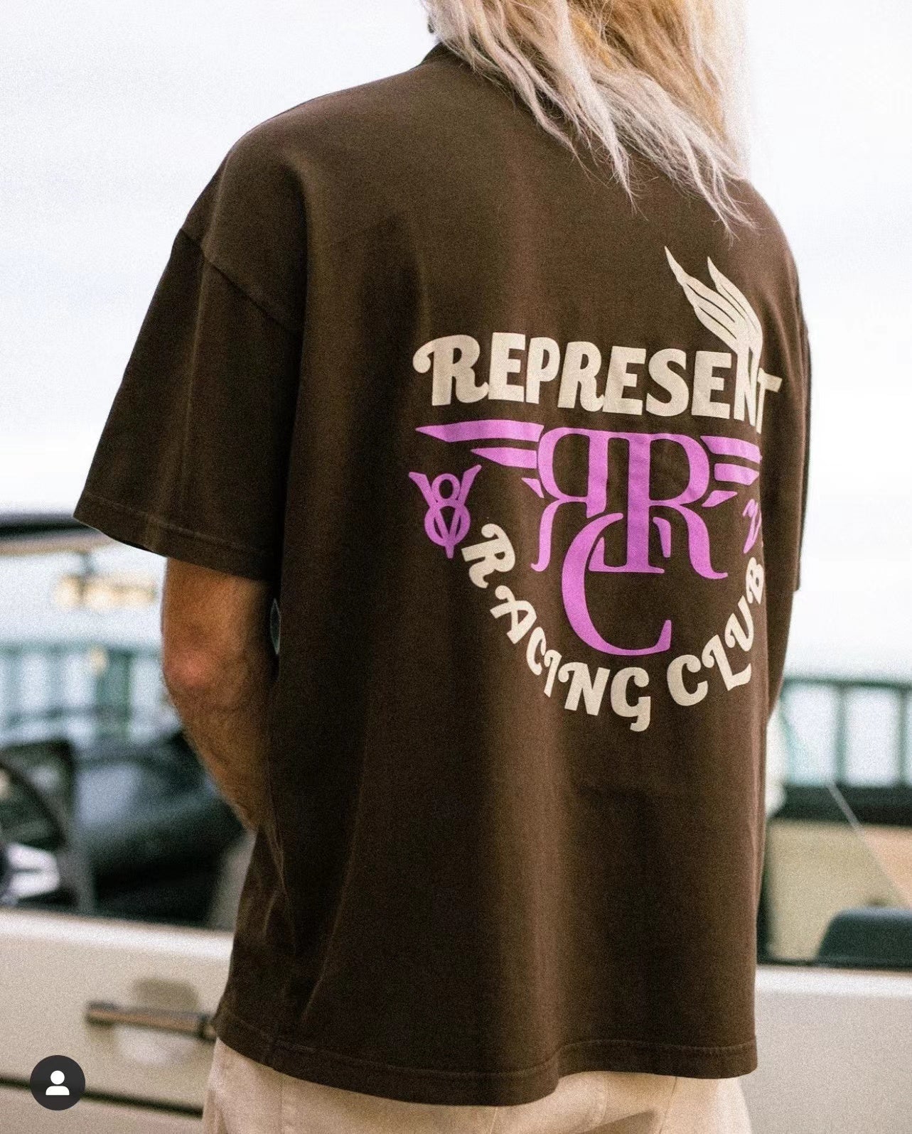 Represent Racing Club T-Shirt - Brown/Pink