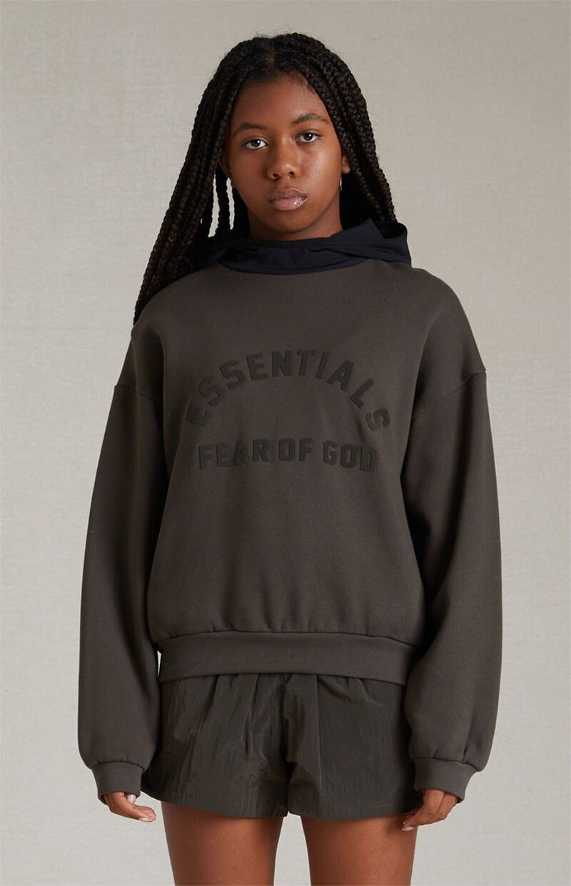 Essentials hoodie - אפור/שחור