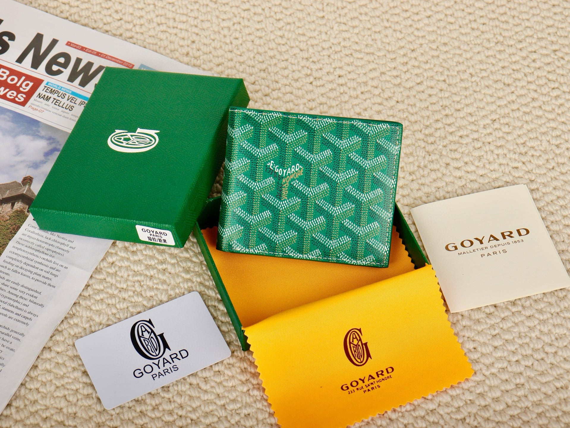 Goyard Wallet - ירוק