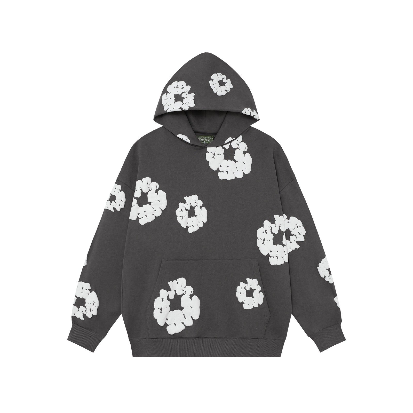Denim trs hoodie - אפור
