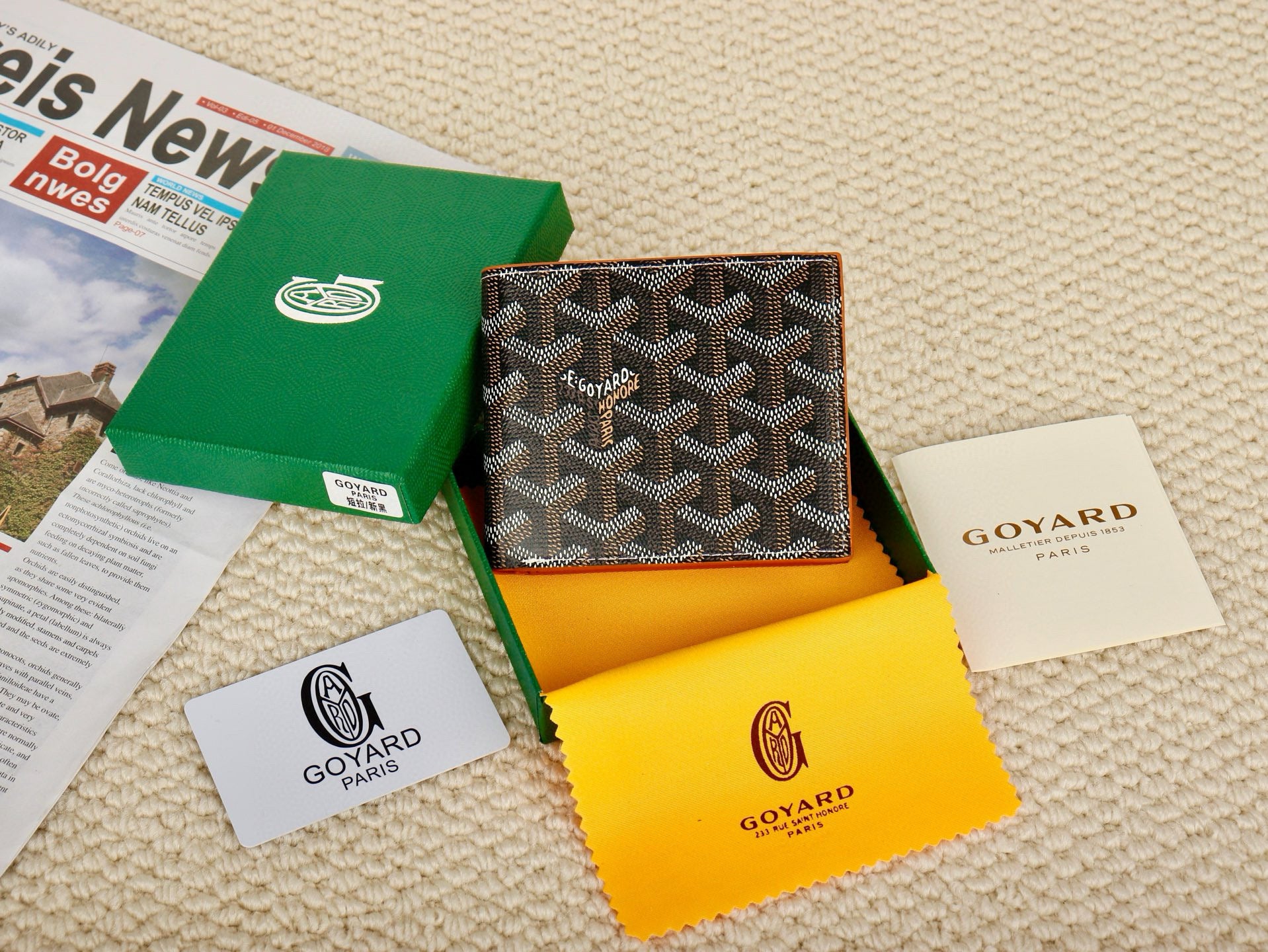 Goyard Wallet - שחור / חום