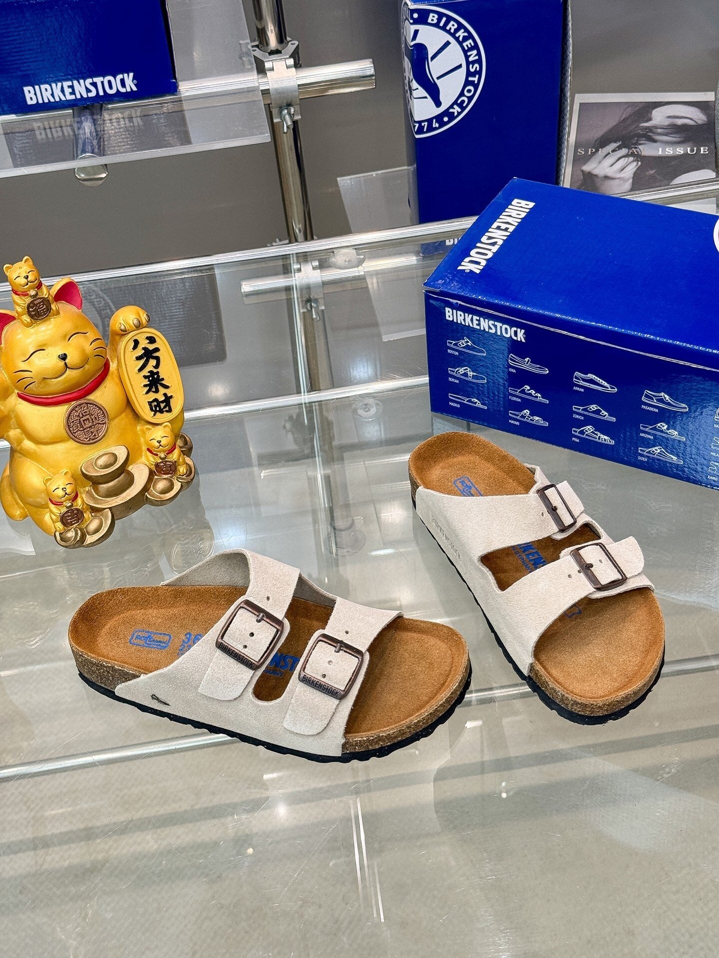 Birkenstock Arizona - לבן