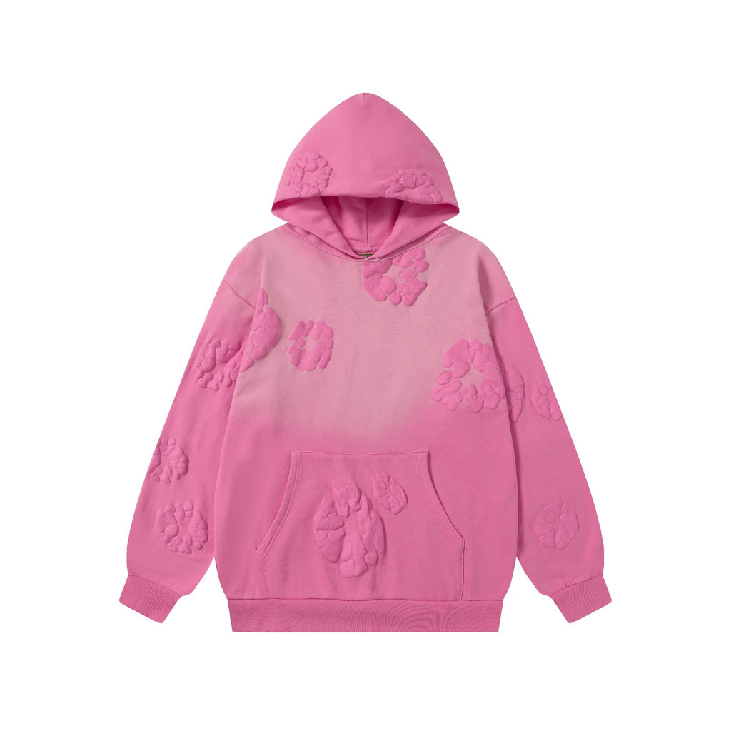 Denim trs faded hoodie - וורוד