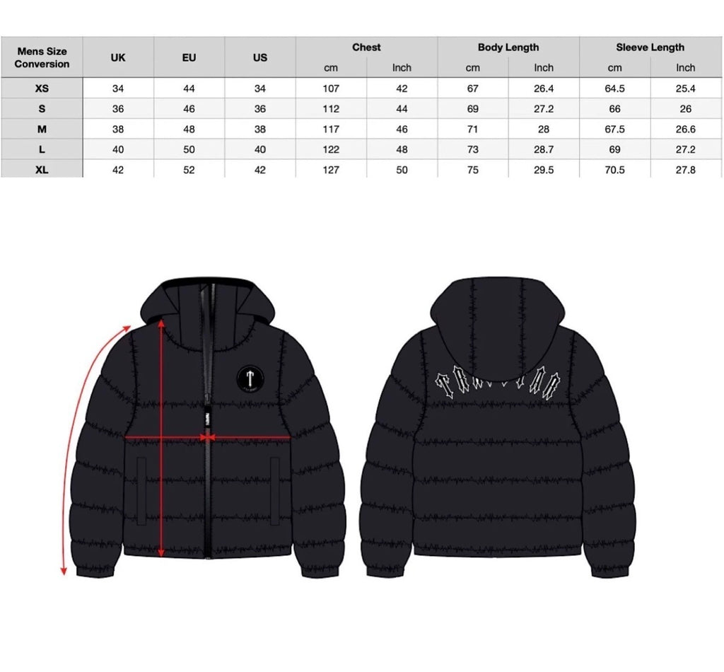 Trapstar coat - black\red