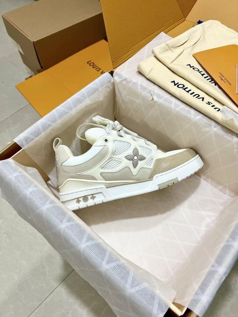 LV Trainer Sneaker - White/Beige
