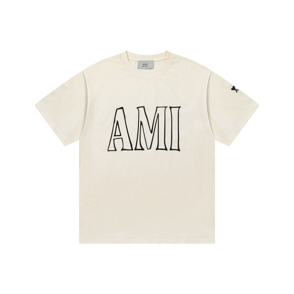 Ami Paris Outline Logo Tee