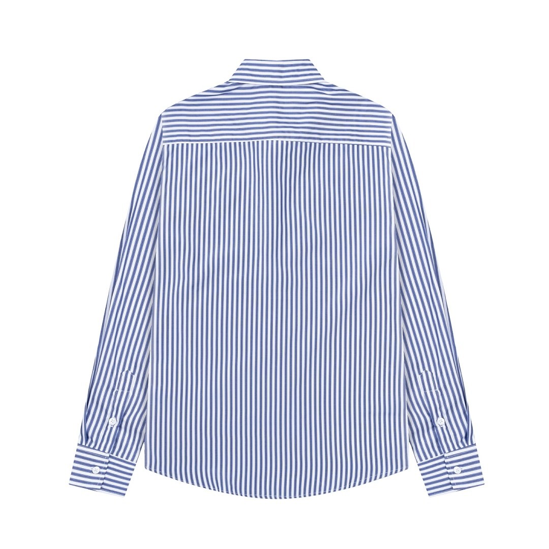 Ami Paris Striped Heart Shirt