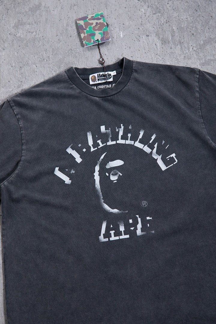 BAPE College Ape Crack Print Tee