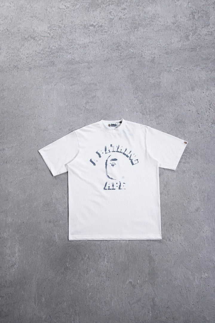 BAPE College Ape Crack Print Tee