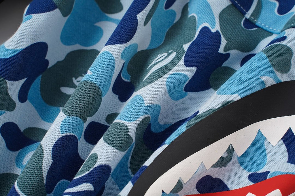 BAPE Side Shark Split Camo Shorts