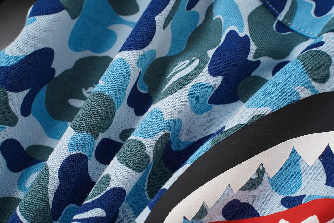 BAPE Side Shark Split Camo Shorts