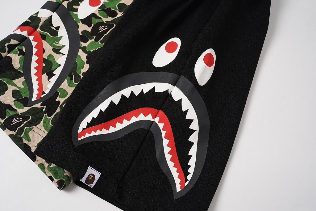 BAPE Side Shark Split Camo Shorts