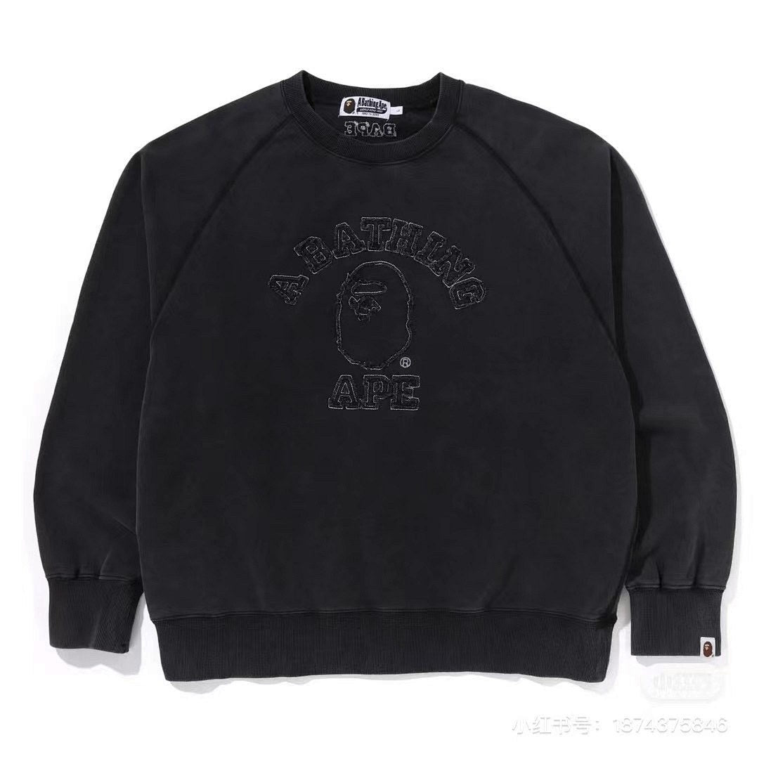 BAPE Embossed College Crewneck Sweatshirt
