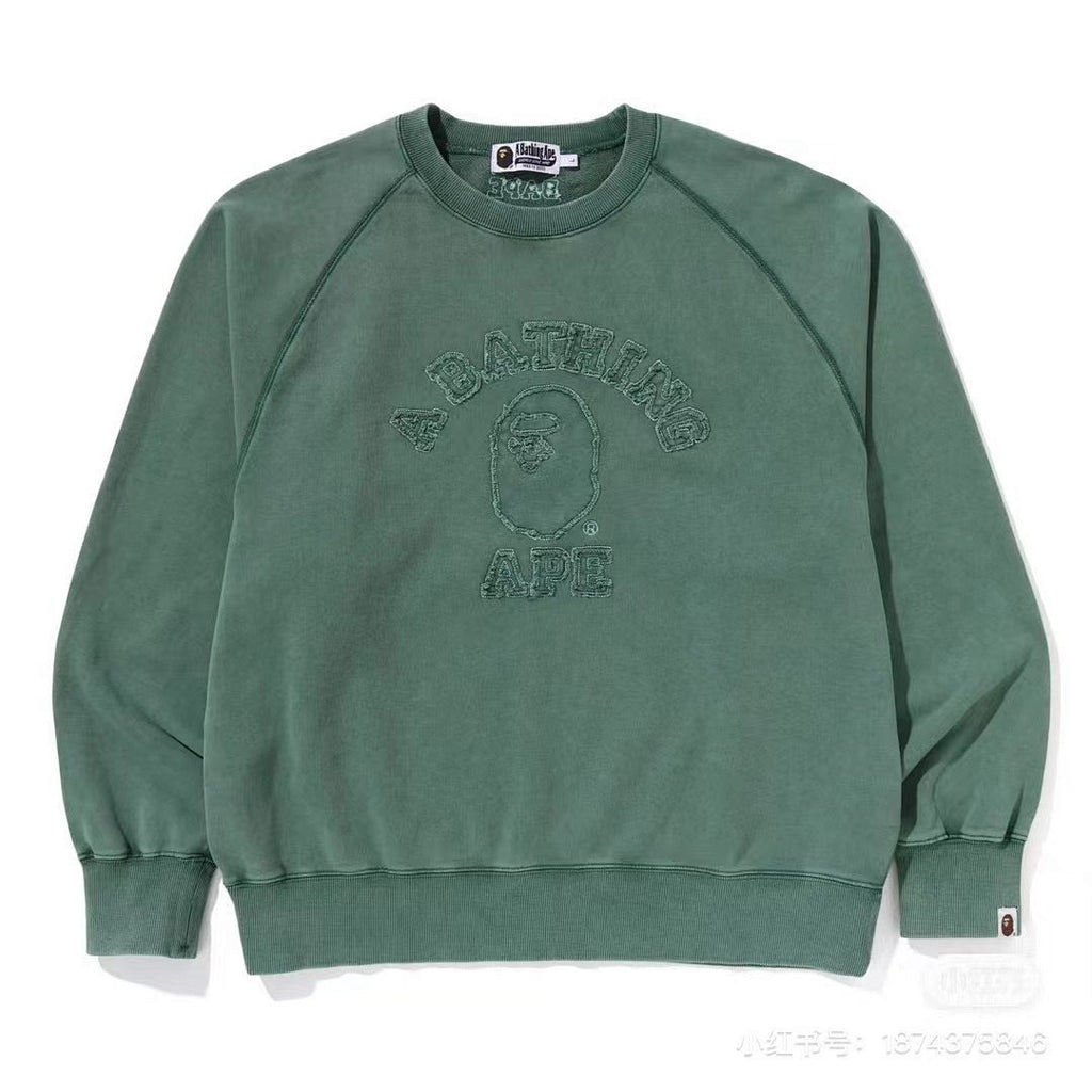BAPE Embossed College Crewneck Sweatshirt