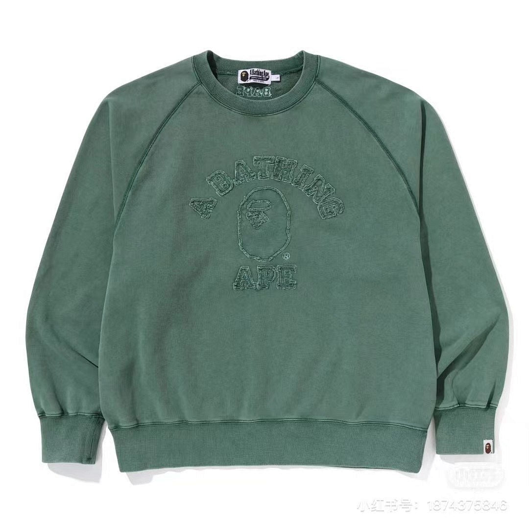 BAPE Embossed College Crewneck Sweatshirt