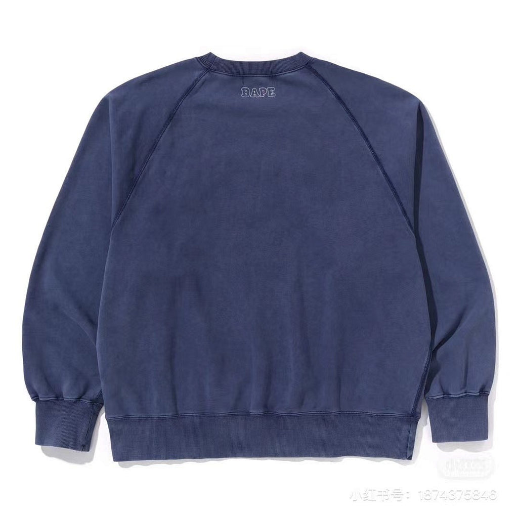 BAPE Embossed College Crewneck Sweatshirt