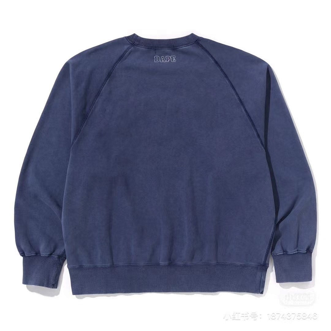 BAPE Embossed College Crewneck Sweatshirt