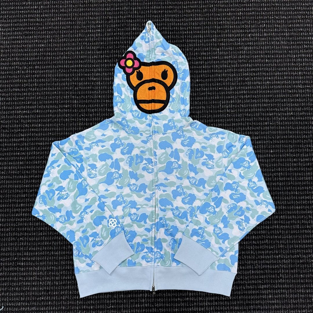BAPE Baby Milo Camo Full Zip Hoodie