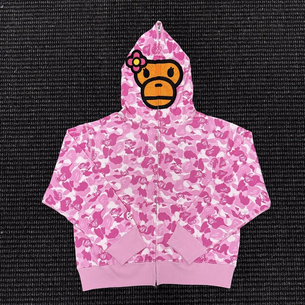 BAPE Baby Milo Camo Full Zip Hoodie