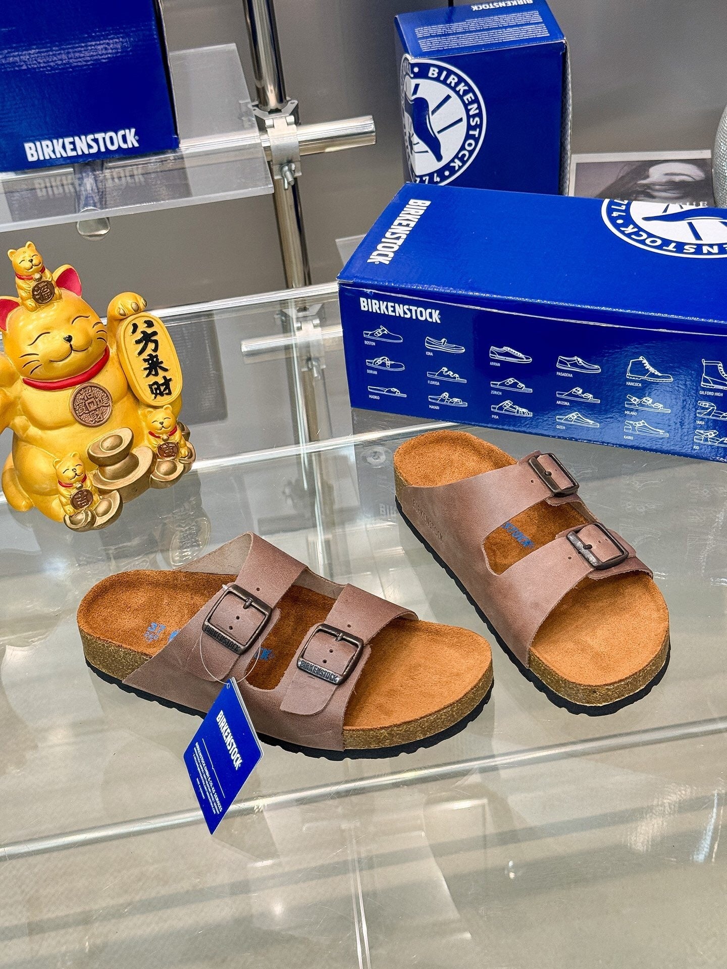 Birkenstock Arizona - חום כהה