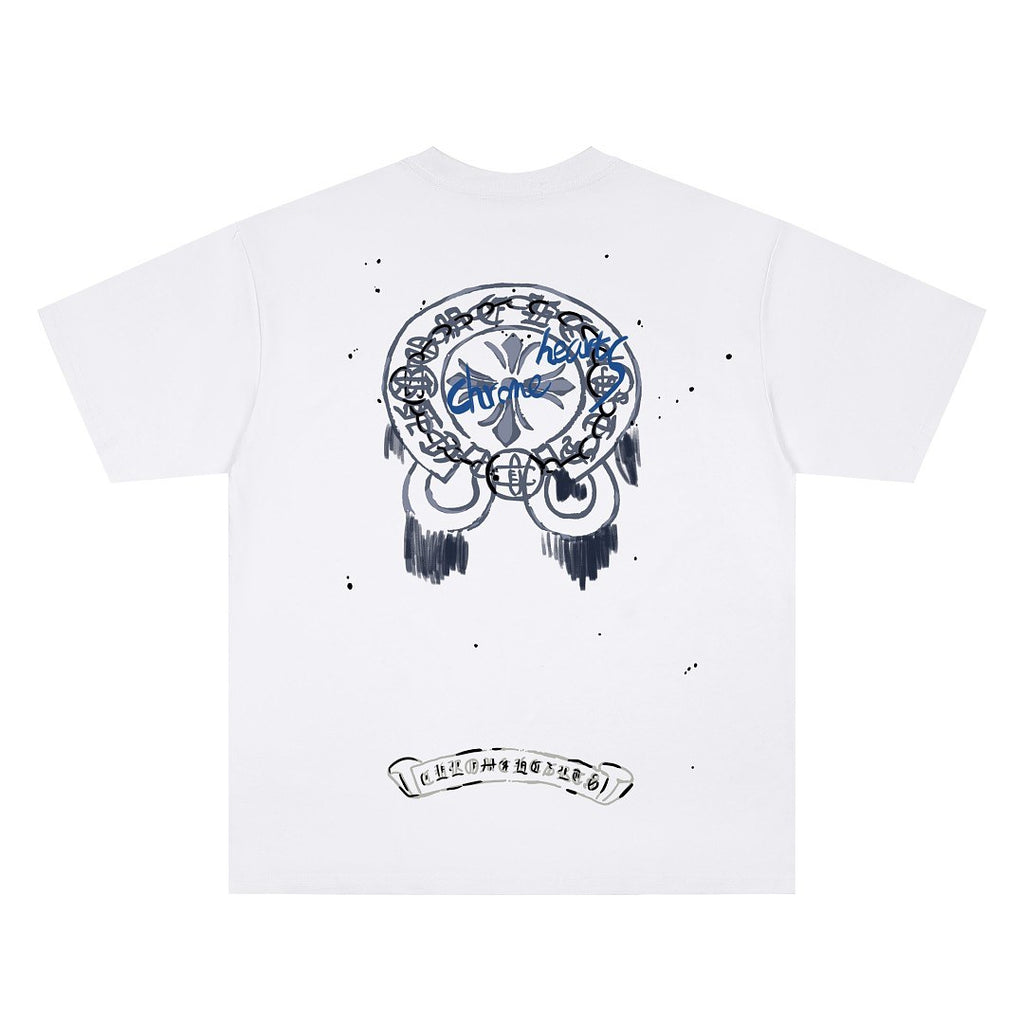 Chrome Hearts Splatter Horseshoe Tee