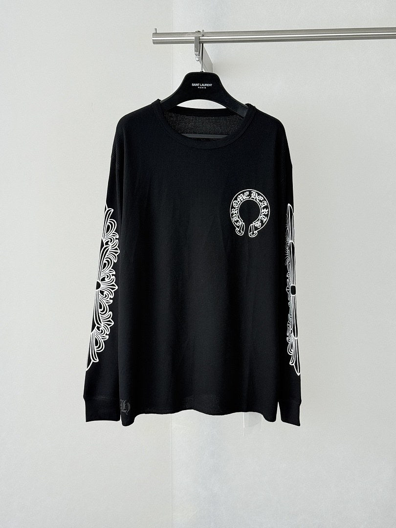 Chrome Hearts Waffle Horseshoe Long Sleeve Tee