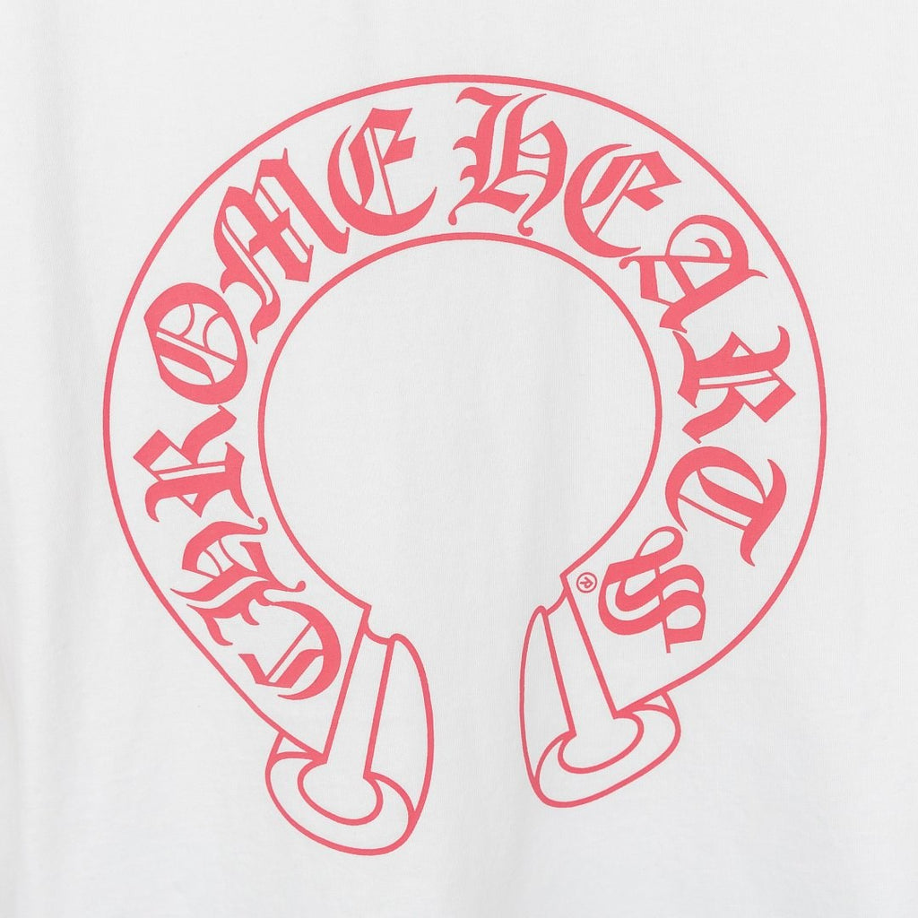Chrome Hearts Red Horseshoe Long Sleeve Tee