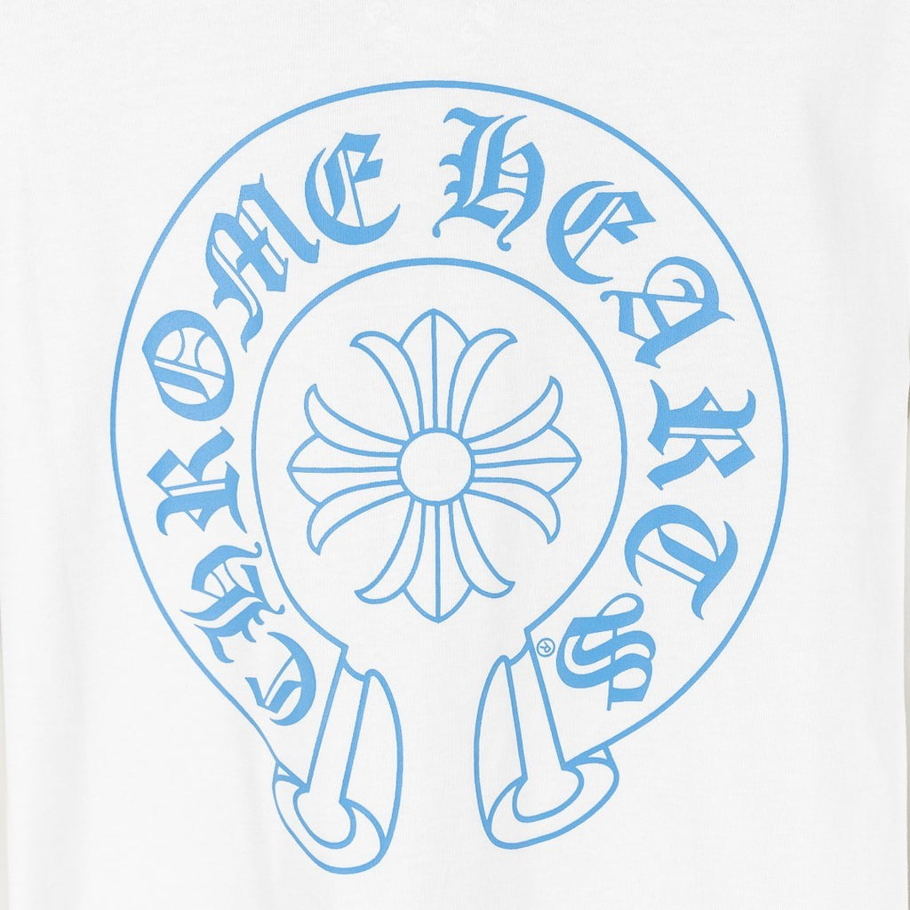 Chrome Hearts Blue Horseshoe Long Sleeve Tee