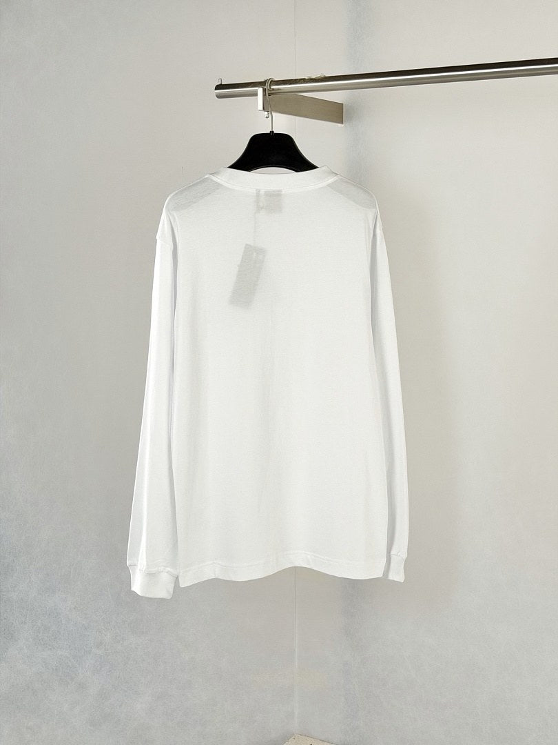 Dior Embroidered Logo Long Sleeve Tee
